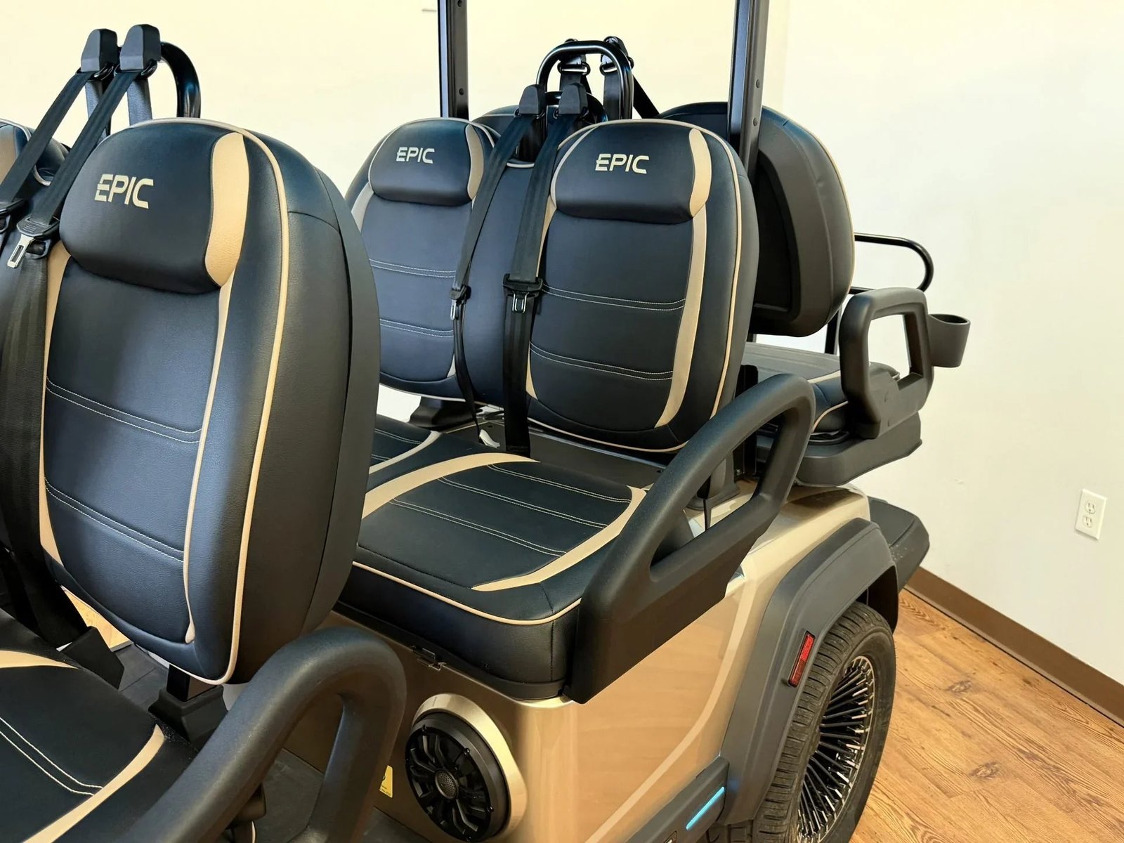 2026 Epic E60FX Champagne Golf Cart for Sale - Image 3