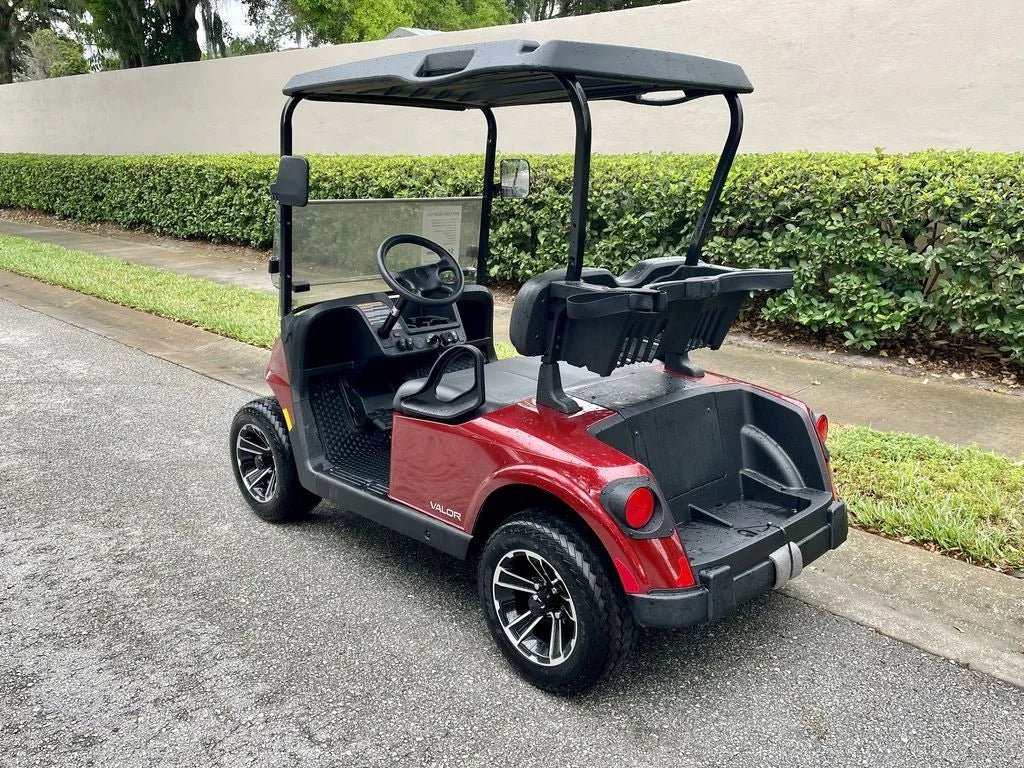 2026 E-Z-GO Freedom RXV ELiTE Lithium Inferno Red Golf Cart for Sale - Image 3