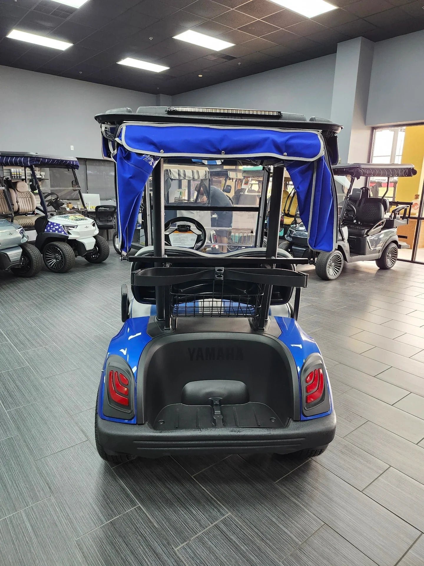 Blue 2021 Yamaha Drive 2 QuieTech EFI Golf Cart for Sale - Image 5