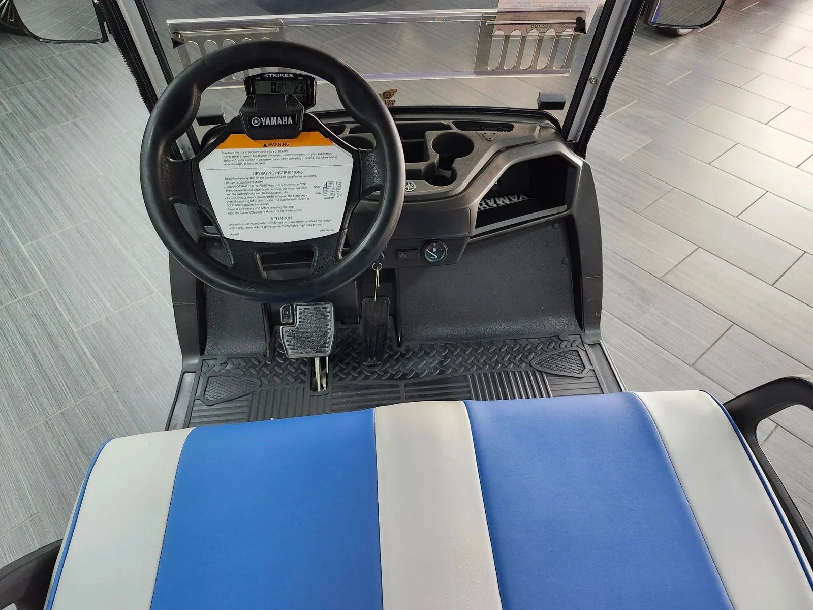 Blue 2021 Yamaha Drive 2 QuieTech EFI Golf Cart for Sale - Image 7