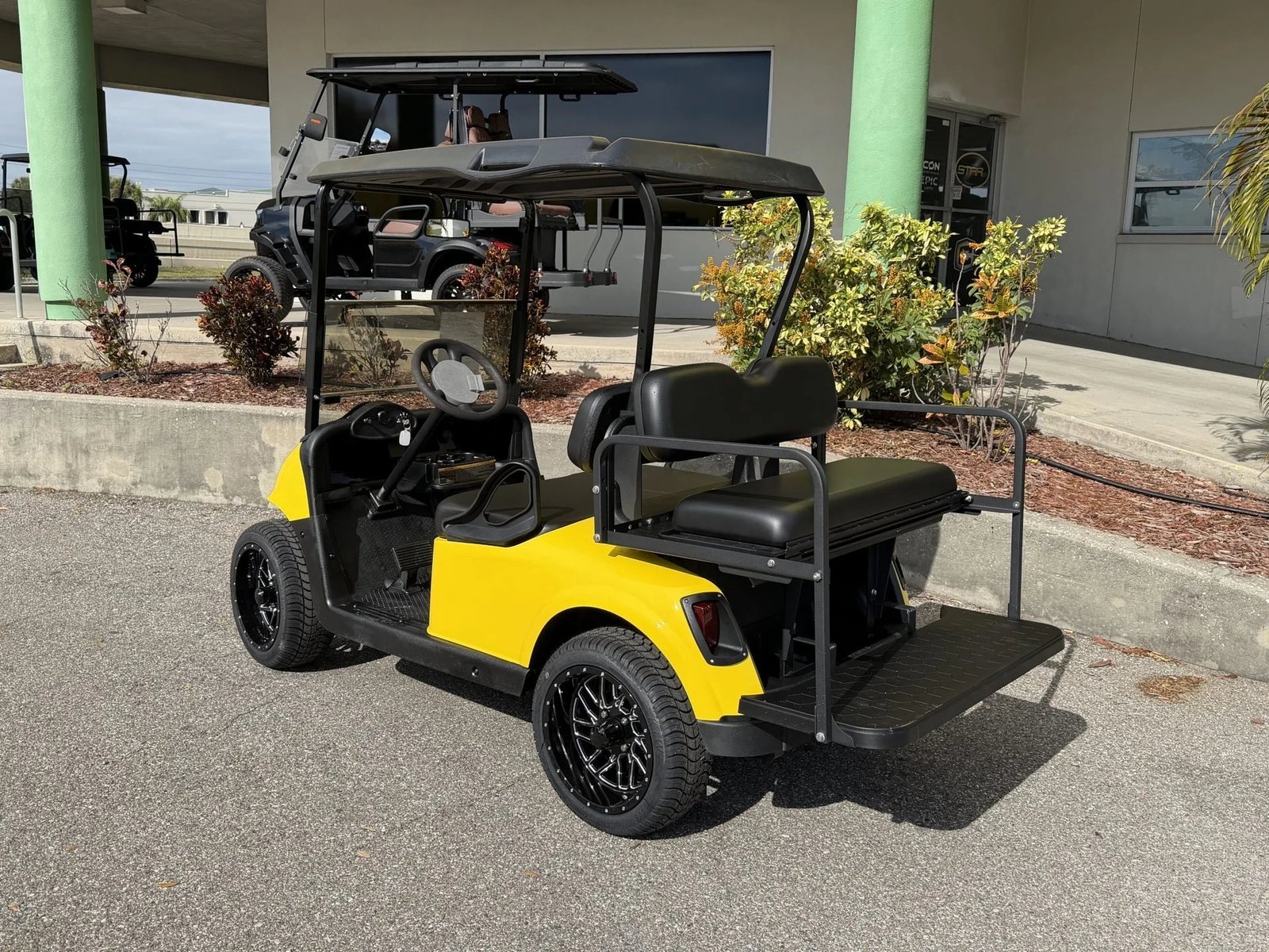 2020 Lithium E-Z-GO RXV Elite Golf Cart for Sale (Yellow) - Image 2