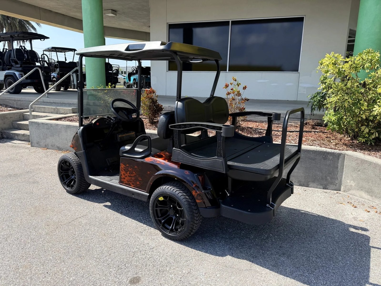 2020 E-Z-GO Lithium Custom Flame RXV Elite Golf Cart for Sale - Image 2